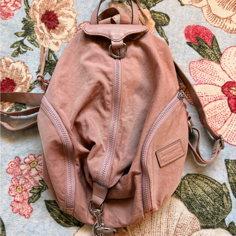 Rebecca Minkoff Pink Nylon Julian Backpack (Regular Size)